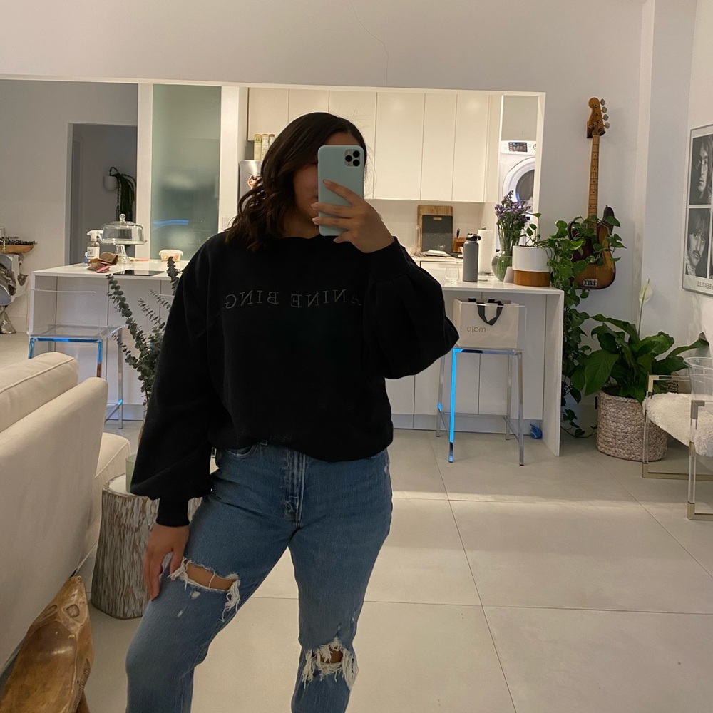 Anine Bing Black Crew Neck Sweater - Picture 6 of 7